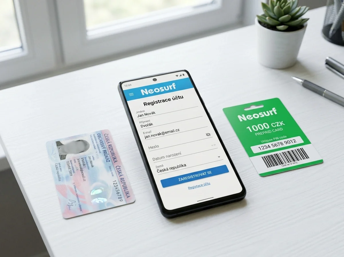 Neosurf registrace účtu – Návod myNeosurf 2026