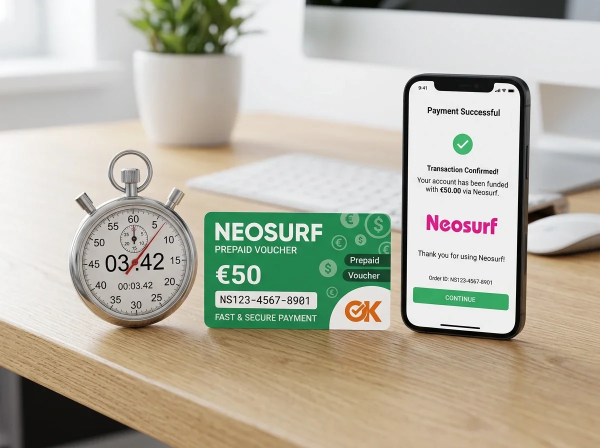 Rychlost Neosurf vkladu na sázkový účet 2026